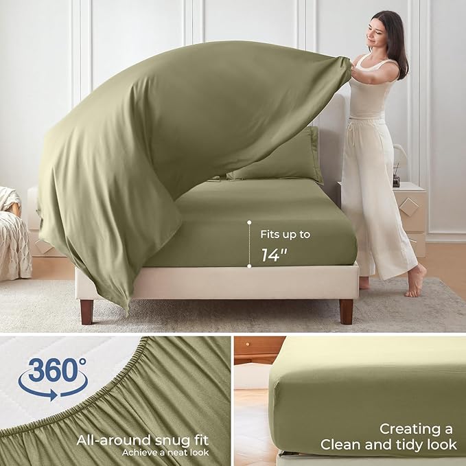 Sasttie King Size Comforter Set, 7 Pieces Bed in a Bag King, Complete Bedding - Image 4