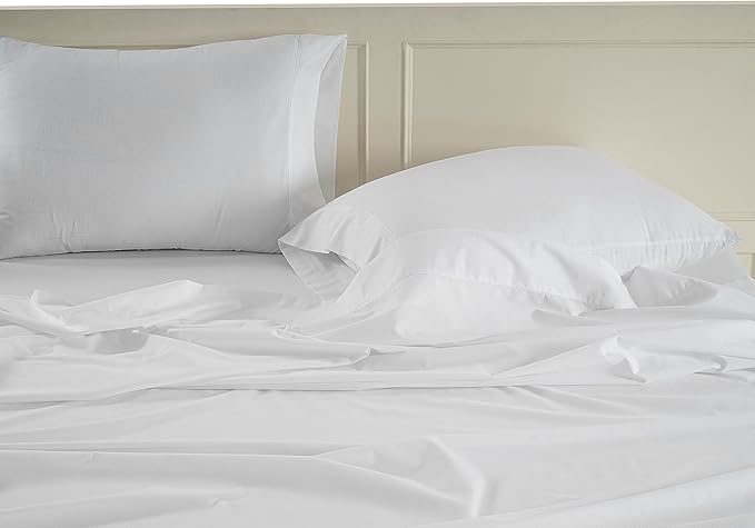 LANE LINEN 100% Organic Cotton White Twin XL Sheets Set, 3-Piece Pure Organic - Image 4