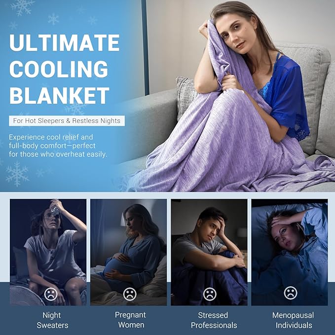 Elegear Revolutionary Cooling Blanket Twin, Absorbs Heat to Keep Body Cool - Image 6