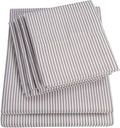 Queen Sheets Stripe Grey by SweetHomeCollection