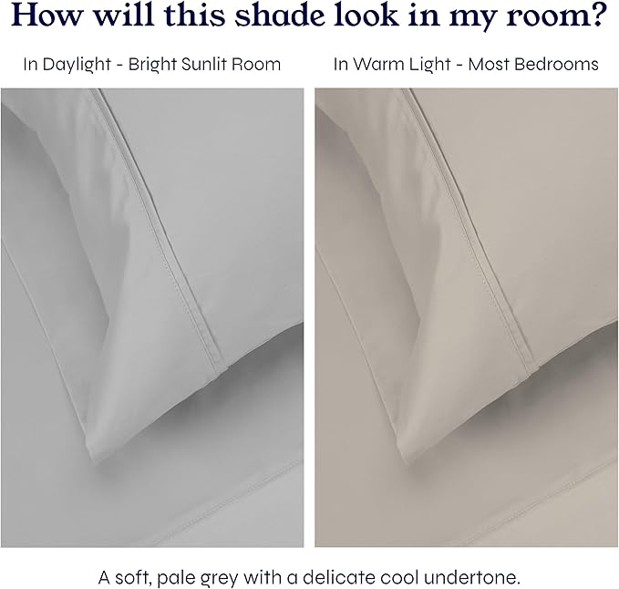 California Design Den Full Fitted Sheet, Deep Pocket Soft 400 Thread Count 100% - Image 4