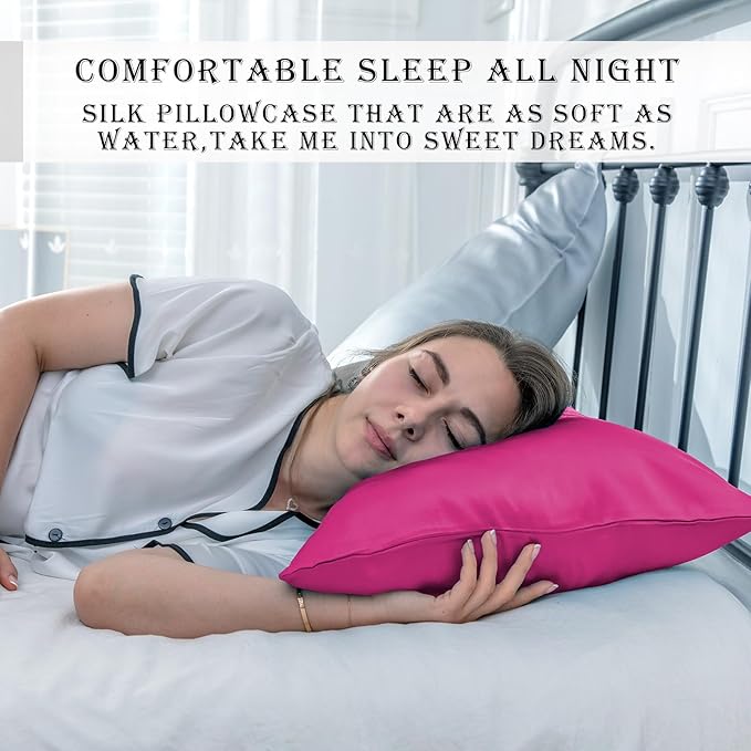 Silk Pillow Cases 2 Pack, Soft Breathable and Sliky Queen Size Pillow Cases Set - Image 6