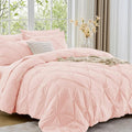 Sasttie Queen Comforter Set, 7-Piece Bed in a Bag, Pintuck Bedding Sets by SASTTIE