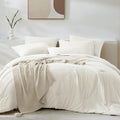 WRENSONGE King Comforter Set, 7 Pieces White Soft Bed in a Bag King by WRENSONGE