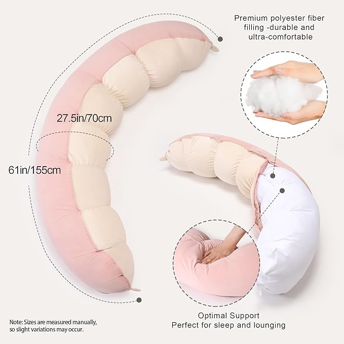 Peallow – Long Round Body Pillow - Image 3