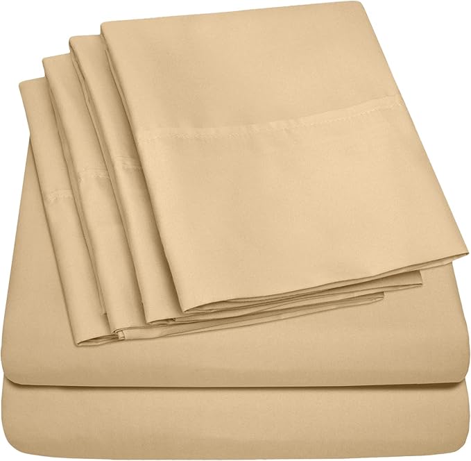 Queen Sheets Gold by SweetHomeCollection