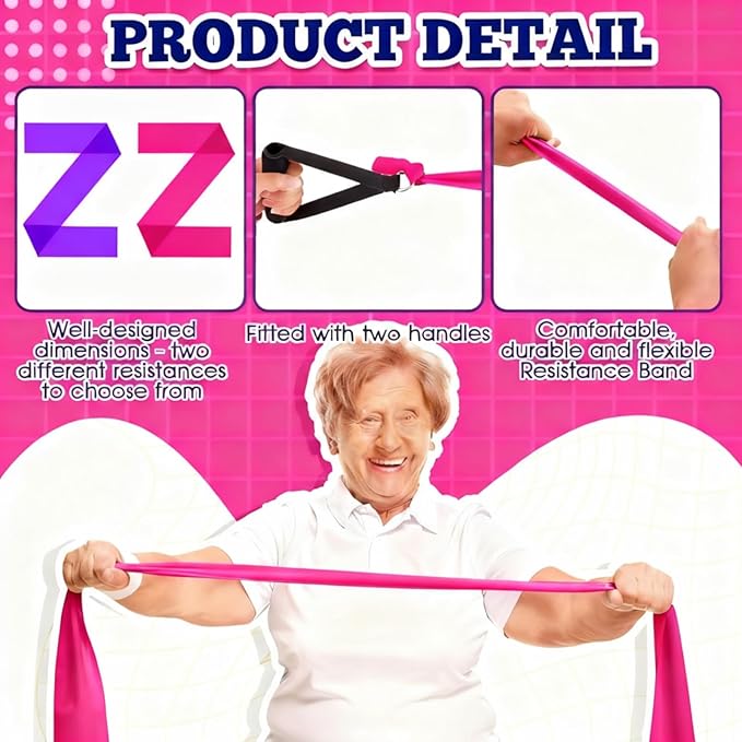 2 Pcs Resistance Band with Handles Chair Exercise Equipment - Image 4