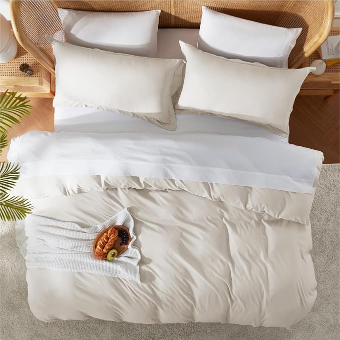 Nestl Off White California King Duvet Cover Sets - Image 5