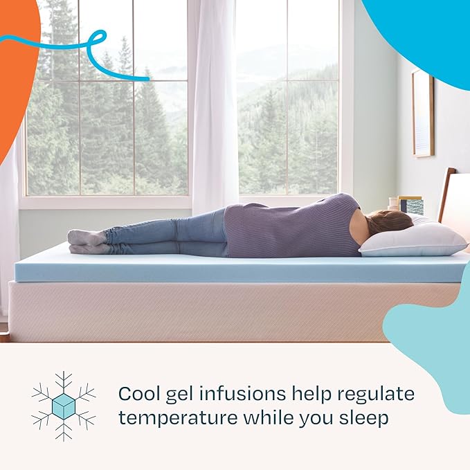 Linenspa Memory Foam Mattress Topper, Full Size - Image 2