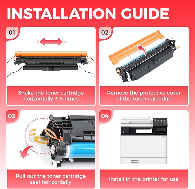 069H 069 Toner Cartridge Set 4-Pack MF753Cdw High Capacity Replacement for Canon 069H 069 Toner Compatible with Canon Color imageCLASS MF753Cdw MF751Cdw LBP674Cdw Printer Ink Black Cyan Magenta Yellow-DeskoryOffice