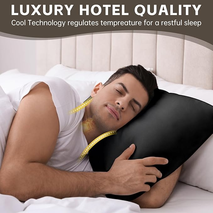 HIMOON Bed Pillows for Sleeping 4 Pack, Queen Size Cooling Pillows Set of 4 - Image 5