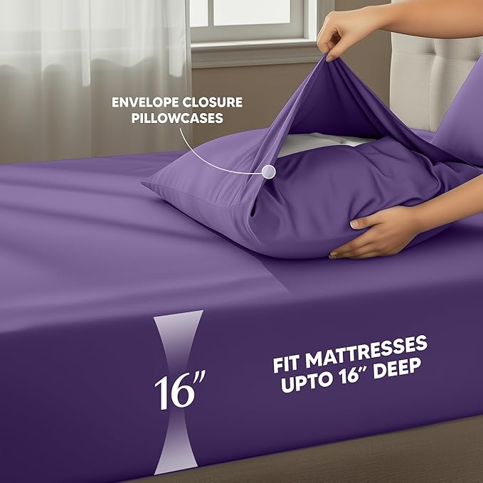 Utopia Bedding King Size Sheet Set – 4 Piece Bed Sheets, Soft and Breathable - Image 4