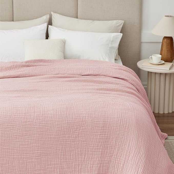 100% Cotton Muslin Blanket 50"x 60", 6 Layers Breathable and Lightweight Cotton - Image 7