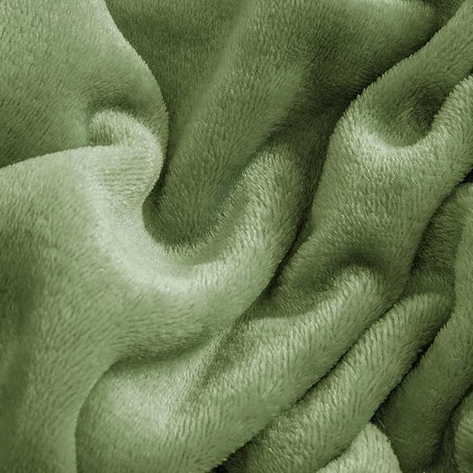 BEDELITE Flannel Sheets Queen Size Sage Green - Image 5