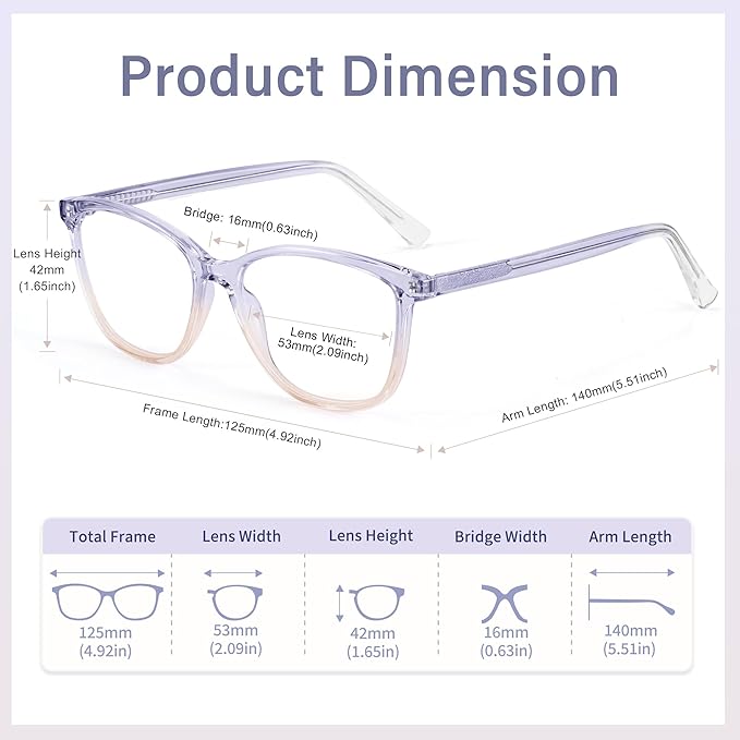 Madison Avenue Blue Light Blocking Glasses Anti Eyestrain UV Glare Blue Light - Image 5