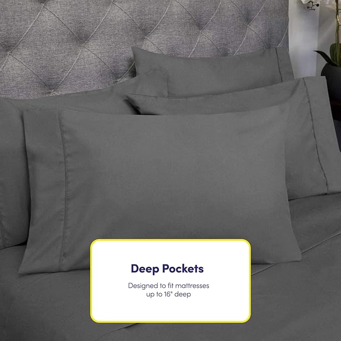 Bed Sheets Queen Size Grey - Image 5