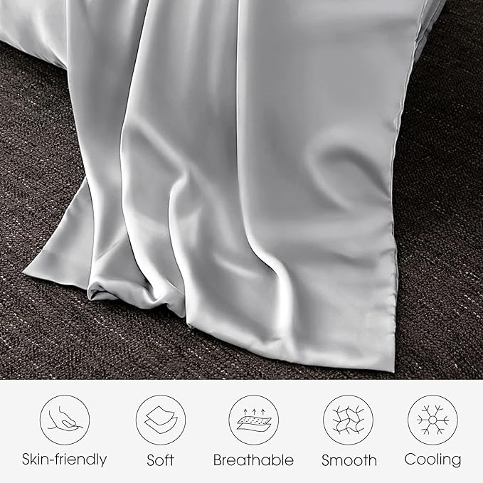 100% Silk Pillow Cases 2 Pack Standard Size Mulberry Silk Pillowcase - Image 4