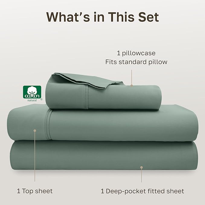 California Design Den Soft 100% Cotton Bed Sheets Twin XL Set, 400 Thread Count - Image 4