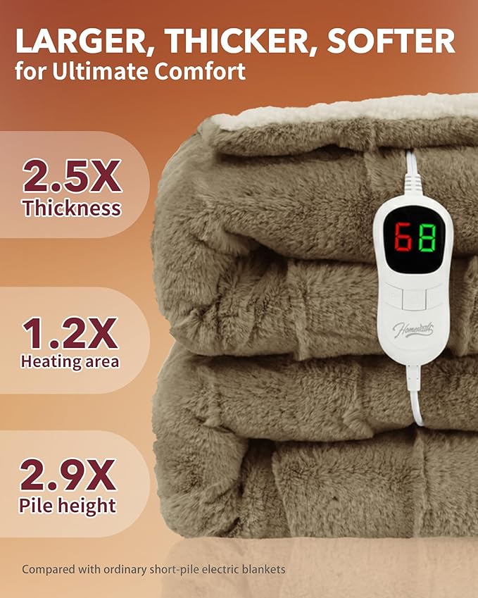 Homemate Heated Blanket Electric Throw - Image 3
