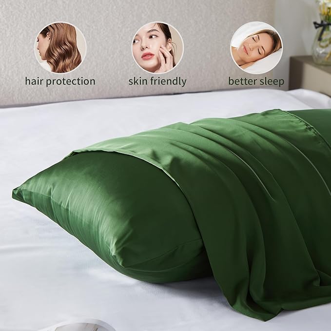 Silk Pillow Cases 2 Pack Mulberry Silk Pillowcase Soft Breathable Both Sided - Image 5