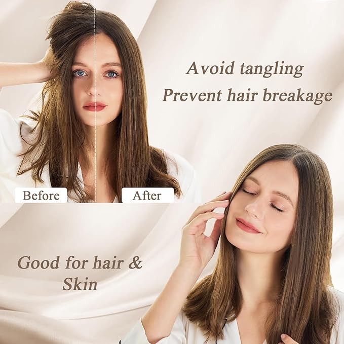 Queen Satin Pillowcase for Hair 2pc, Similar to Silk Pillow Cases, Easier Care - Image 3