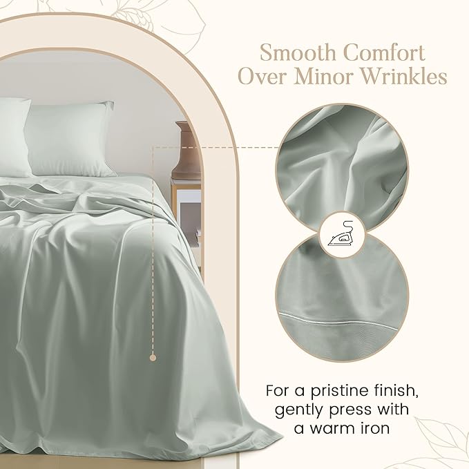 CHATEAU HOME COLLECTION 100% Egyptian Cotton Sheets Sateen Weave Twin Size - Image 4
