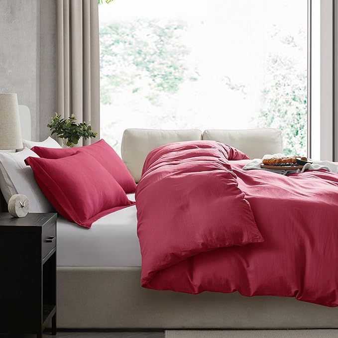 Nestl Burgundy Red Duvet Cover Full Size - Image 7