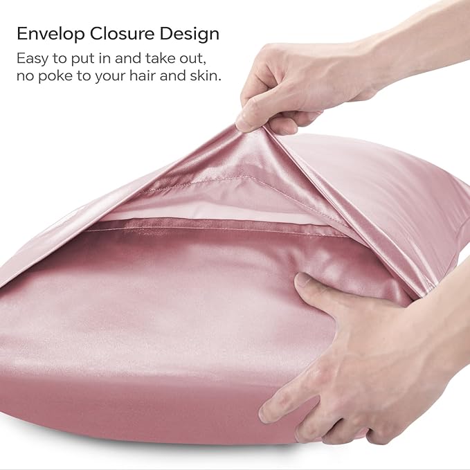 BEDELITE Satin Body Pillow Cover, Super Soft and Cooling Body Pillow Pillowcase - Image 4