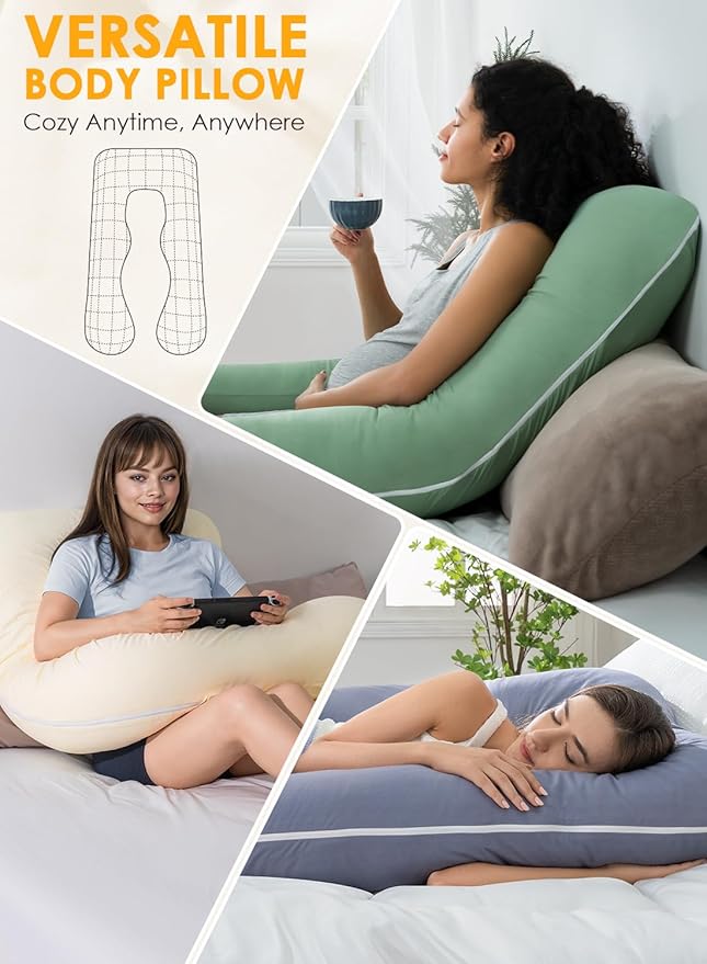 QUEEN ROSE Pregnancy Pillows, Soft Cotton U Shaped Body Pillow - Image 5