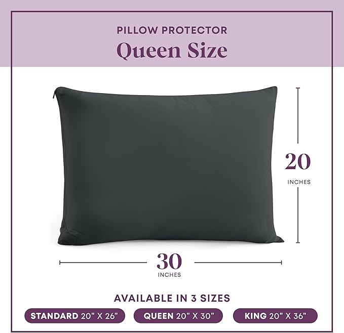 CirclesHome Pillow Protectors 2 Pack Queen Zippered - Image 6