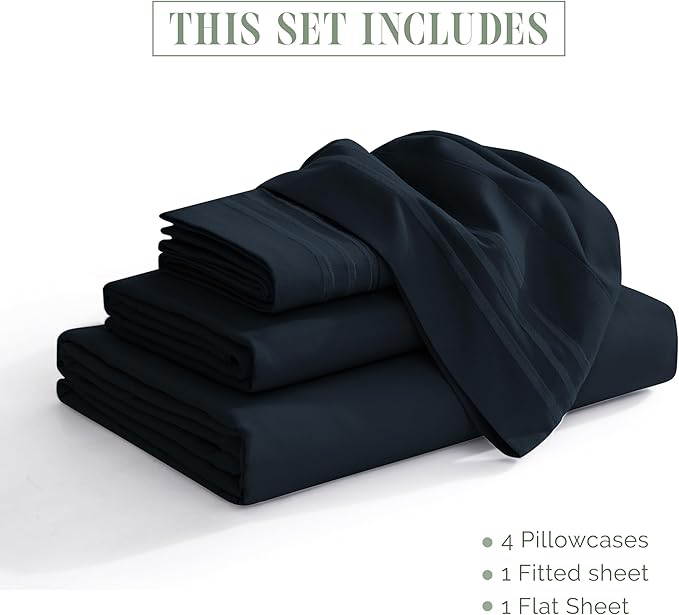 Elegant Comfort 1500 Premier Hotel Quality 4-Piece Bed Sheet Sets, Deep Pockets - Image 3
