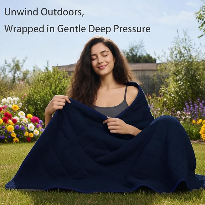 ZonLi 15lbs Weighted Blanket for Adults Sleeping, Double-Sided All Season - Image 5