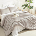 Litanika Linen Super King Plus Comforter Set, 3 Pieces Linen Lightweight Solid by Litanika