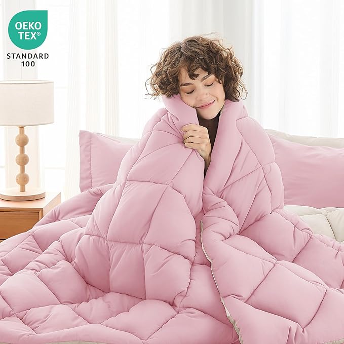 MUXHOMO 5 Pieces Twin XL Comforter Set, Reversible Bed in a Bag Twin XL Size - Image 2
