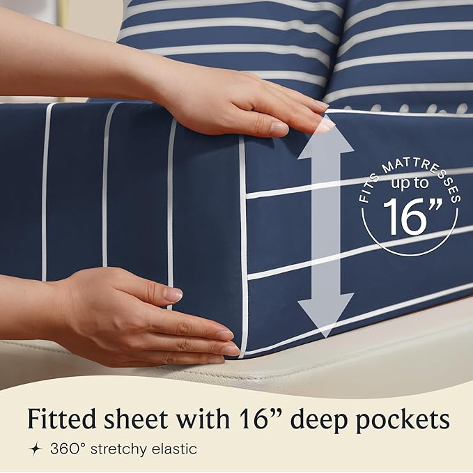 LuxClub 4 PC King Size Sheet Set, Breathable Luxury Bed Sheets, Deep Pockets - Image 5