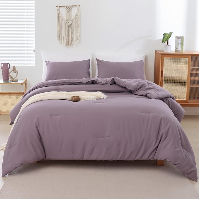 ROSGONIA Oversized Queen Comforter Dusty Purple - Image 3