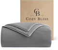 Cozy Bliss Cooling Comforter King Size, Reversible Lightweight Cooling Blankets by CozyBliss