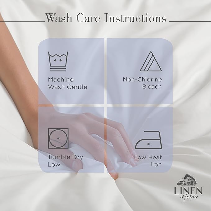 Linen Home 100% Cotton Percale Sheets California King Size, Dark Blue, Deep - Image 5