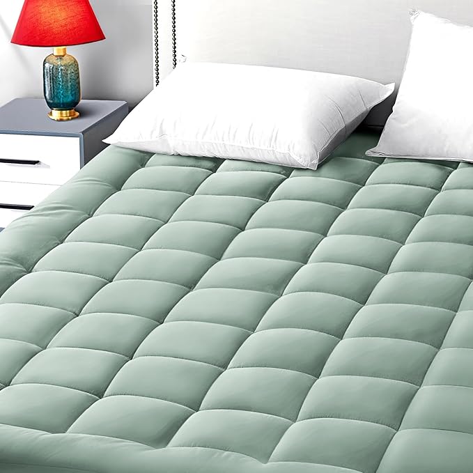 EASELAND Twin Size Mattress Pad Pillow Top Mattress Cover Quilted Fitted by EASELAND