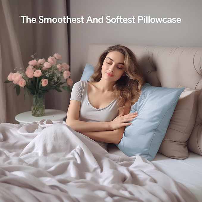 INFIIXSO Silk Pillow Cases 2 Pack Standard Size, Ultra Smooth & Soft Mulberry - Image 9