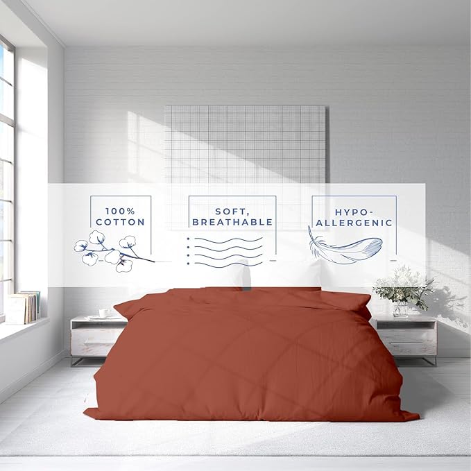 Kotton Culture 1 Pc 120" x 98" Duvet Cover Oversized King 100% Egyptian Cotton - Image 6