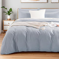 NEXHOME PRO Queen Duvet Cover Set, 100% Washed Cotton by NEXHOMEPRO