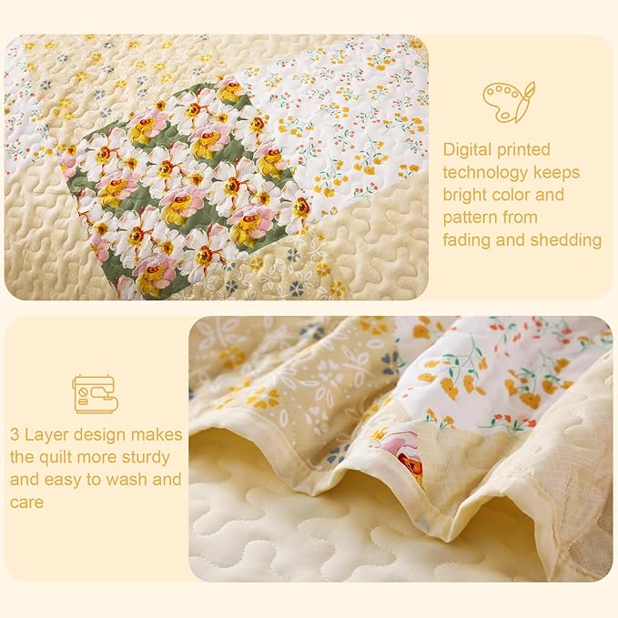 Exclusivo Mezcla Reversible Boho Quilts King Size - Image 5
