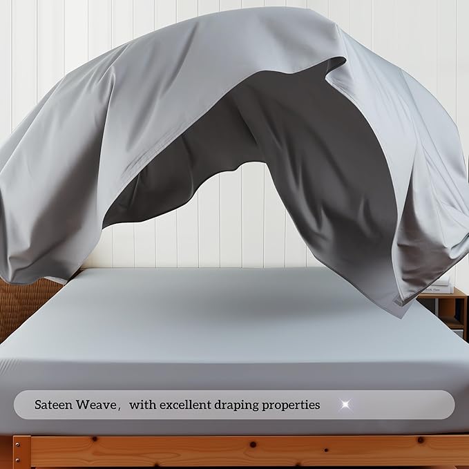 Cotton Flat Sheets Only, 600 TC 100% Cotton Flat Sheet Top Sheet Only, Full - Image 9