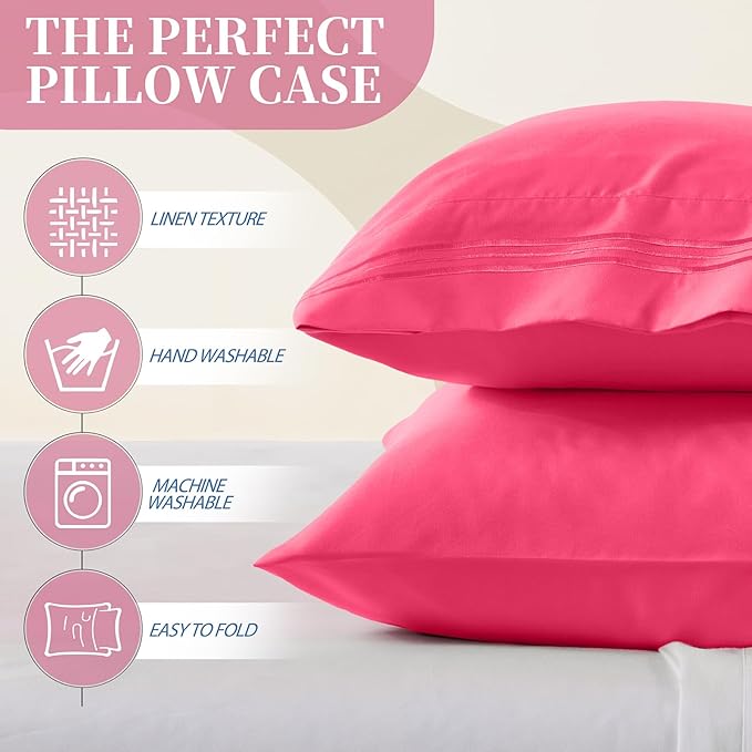Vonty 2 Pack Queen Pillow Cases - Image 2