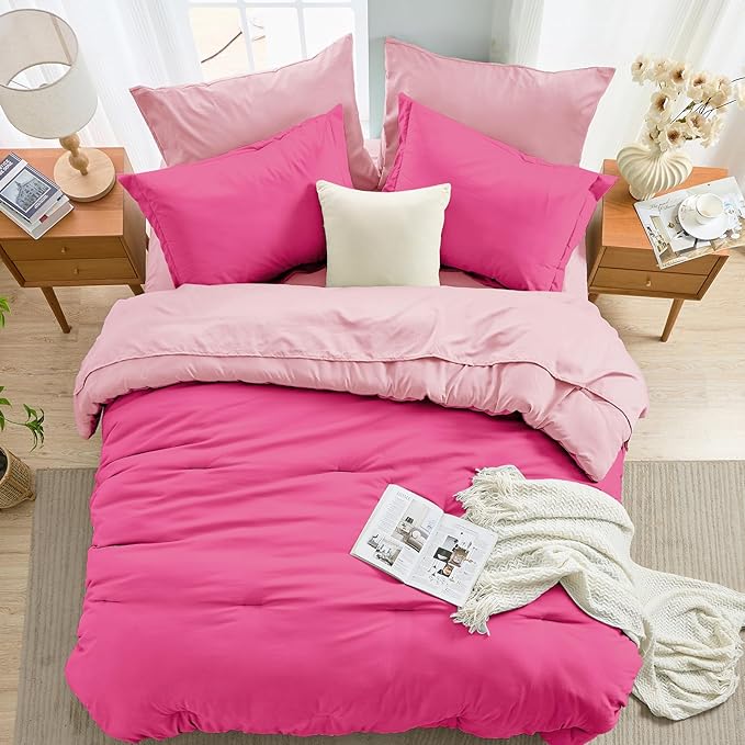 MUXHOMO 7 Pieces King Comforter Set, Soft Bed in a Bag King Size, All Season - Image 8