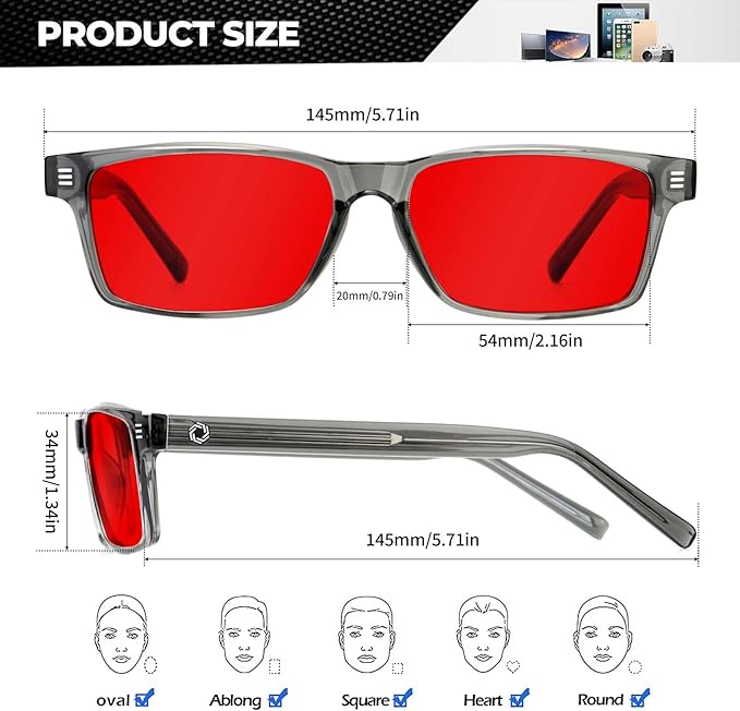 ANYLUV Blue Light Glasses Men Woman, Eye Strain Relief Eye Protection - Image 4