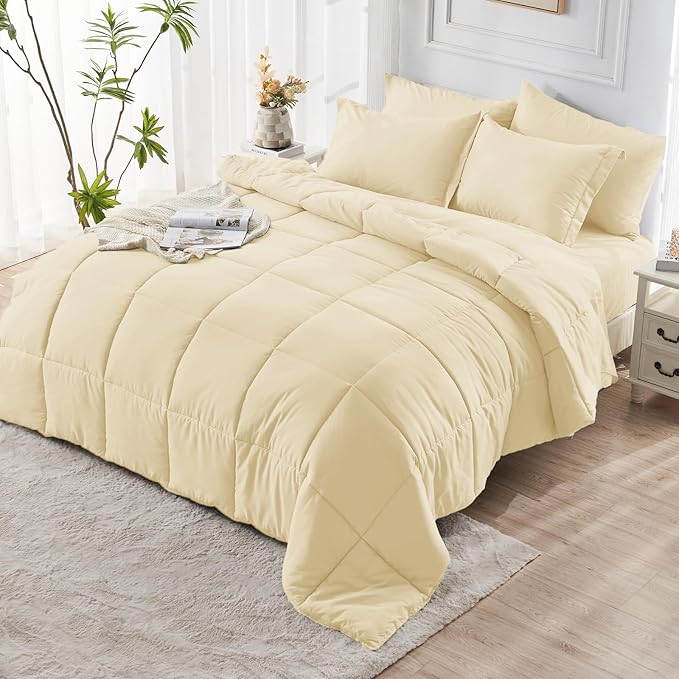 JOLLYVOGUE Full Comforter Set, Ultra-Soft Bed in a Bag Full Size 7 Pieces - Image 8