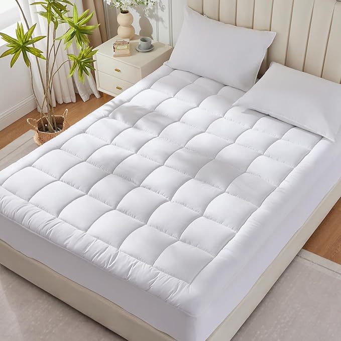 CozyLux Full Size Mattress Pad Pillow Top Cotton Cooling Mattress Topper 8-21" - Image 8
