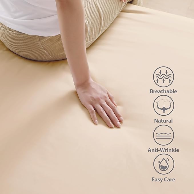 100% Egyptian Cotton Fitted Sheet King Size, 600 Thread Count, Single Fitted - Image 3